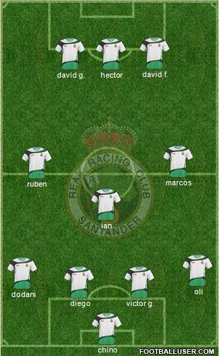 R. Racing Club S.A.D. 4-3-3 football formation