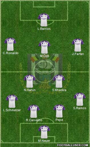 RSC Anderlecht 4-2-3-1 football formation