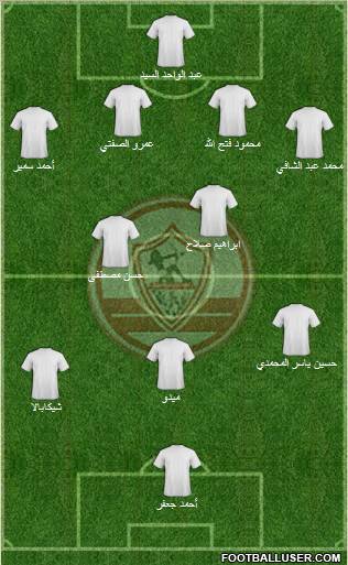 Zamalek Sporting Club 4-2-3-1 football formation