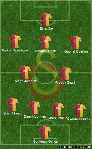 Galatasaray SK 4-2-3-1 football formation