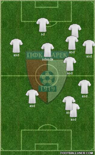 Marek (Dupnitsa) 4-5-1 football formation