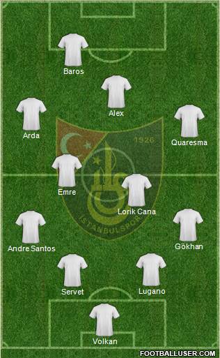Istanbulspor A.S. 4-4-1-1 football formation