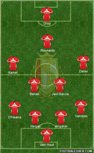 R Standard de Liège 4-4-1-1 football formation