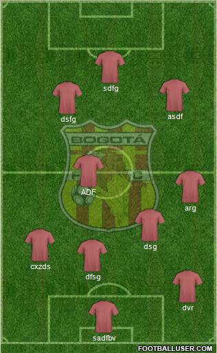 CD Bogotá FC 5-4-1 football formation