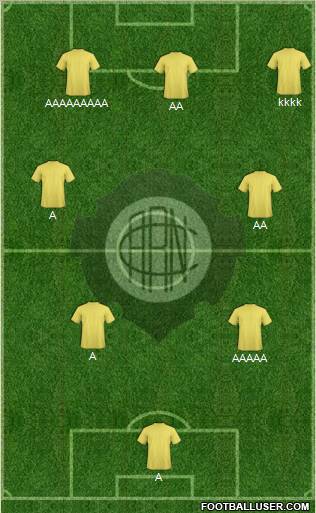 A Rio Negro C (AM) 4-4-1-1 football formation