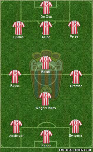 C.D. Eldense 3-4-3 football formation