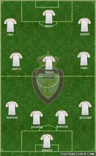 Real Jaén C.F. 4-3-2-1 football formation