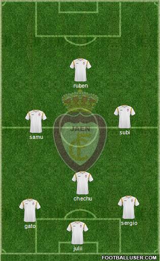 Real Jaén C.F. 5-4-1 football formation