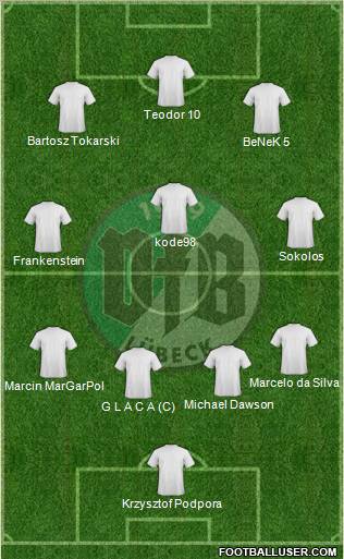 VfB Lübeck 4-3-3 football formation
