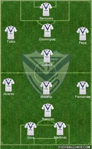 Vélez Sarsfield 3-4-1-2 football formation