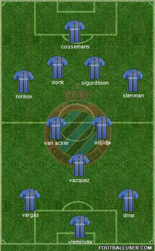Club Brugge KV football formation