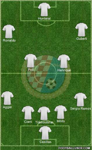 HNK Orasje 4-2-1-3 football formation