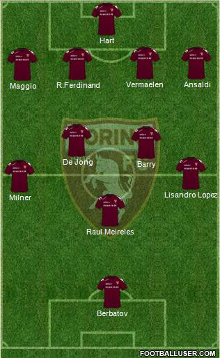 Torino 4-4-1-1 football formation