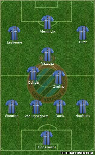 Club Brugge KV football formation