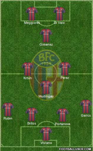 Bologna 4-1-4-1 football formation