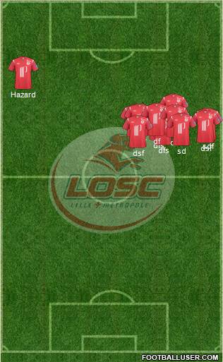 LOSC Lille Métropole 5-4-1 football formation