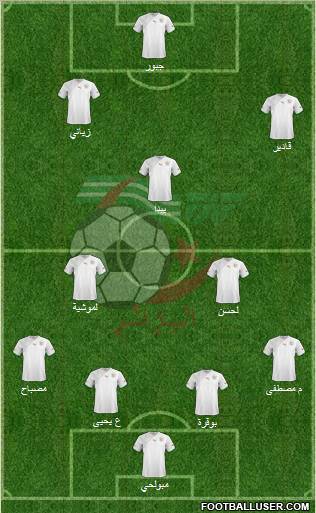 Algeria 4-5-1 football formation