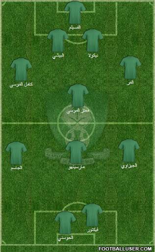 Al-Ahli (KSA) 4-1-3-2 football formation