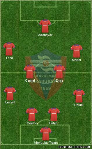 Kardemir Demir-Çelik Karabükspor 4-1-2-3 football formation