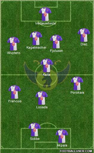 G. Beerschot Antwerpen 4-4-2 football formation