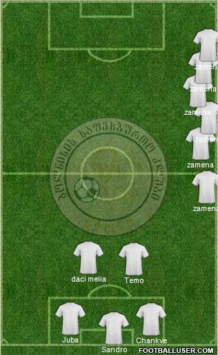 Sioni Bolnisi 4-4-1-1 football formation