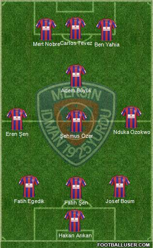 Mersin Idman Yurdu 3-4-3 football formation
