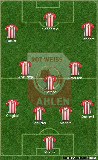 Rot Weiss Ahlen 4-3-3 football formation