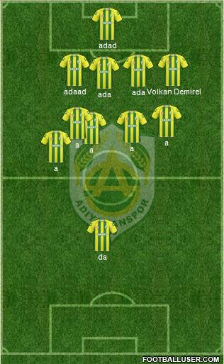 Adiyamanspor 3-4-2-1 football formation