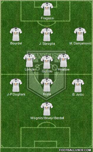 Angers SCO 3-5-1-1 football formation