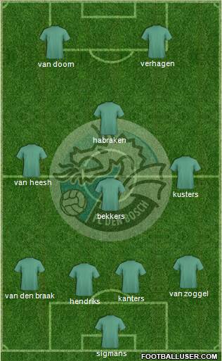 FC Den Bosch 4-4-2 football formation