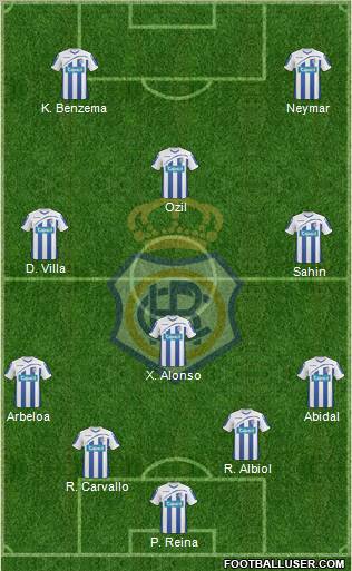 R.C. Recreativo de Huelva S.A.D. 4-3-1-2 football formation