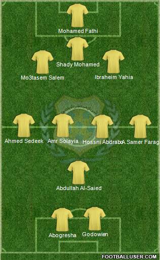 Ismaily Sporting Club 3-5-2 football formation