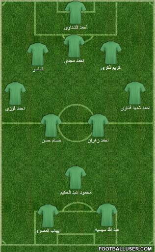 Masry Port Said 4-2-2-2 football formation