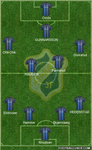 Stabæk Fotball 4-4-1-1 football formation