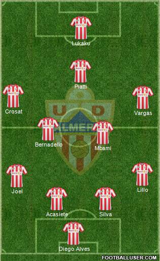 U.D. Almería S.A.D. 4-4-1-1 football formation