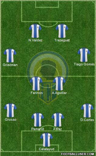 Hércules C.F., S.A.D. 4-4-2 football formation