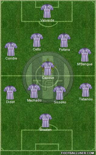 Toulouse Football Club 4-5-1 football formation