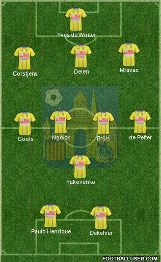 KVC Westerlo 3-4-1-2 football formation