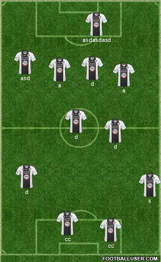 All Boys 4-4-2 football formation