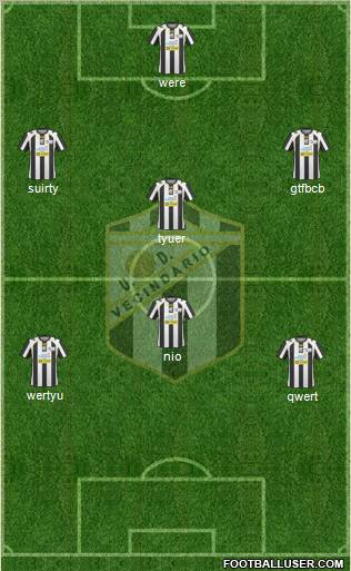 U.D. Vecindario 4-3-2-1 football formation