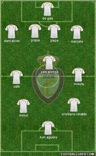 Real Jaén C.F. 4-3-2-1 football formation