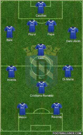 U.D. Melilla 4-5-1 football formation
