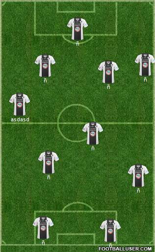 All Boys 4-4-1-1 football formation