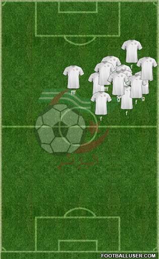 Algeria 3-4-2-1 football formation