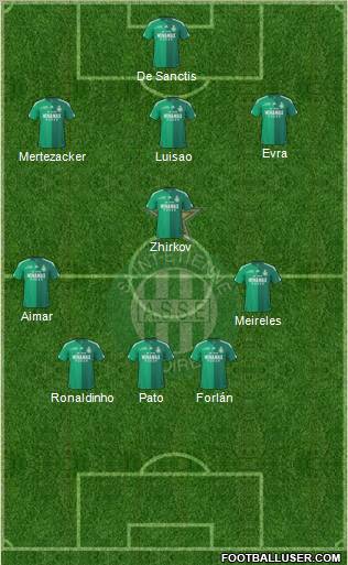 A.S. Saint-Etienne 4-3-1-2 football formation
