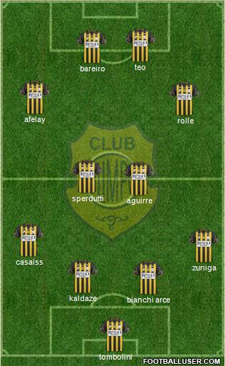 Olimpo de Bahía Blanca 4-2-2-2 football formation