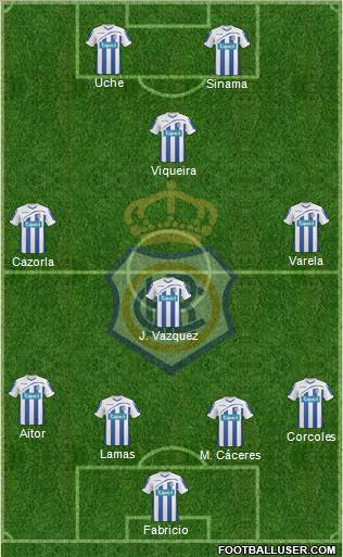 R.C. Recreativo de Huelva S.A.D. 4-1-4-1 football formation