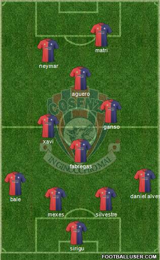 Cosenza 1914 4-3-1-2 football formation