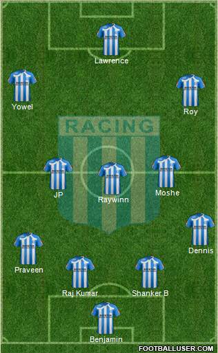 Racing Club 4-5-1 football formation