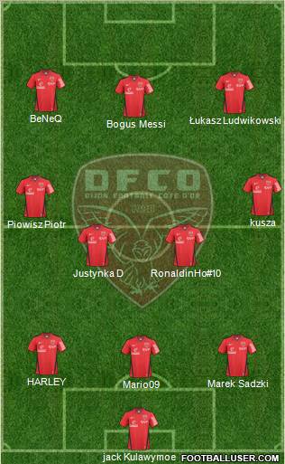 DFCO 3-4-3 football formation